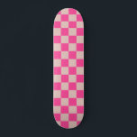 Check Coral Pink Checkered Pattern Checkerboard Skateboard<br><div class="desc">Checkered Pattern – Coral pink and salmon checkerboard.</div>