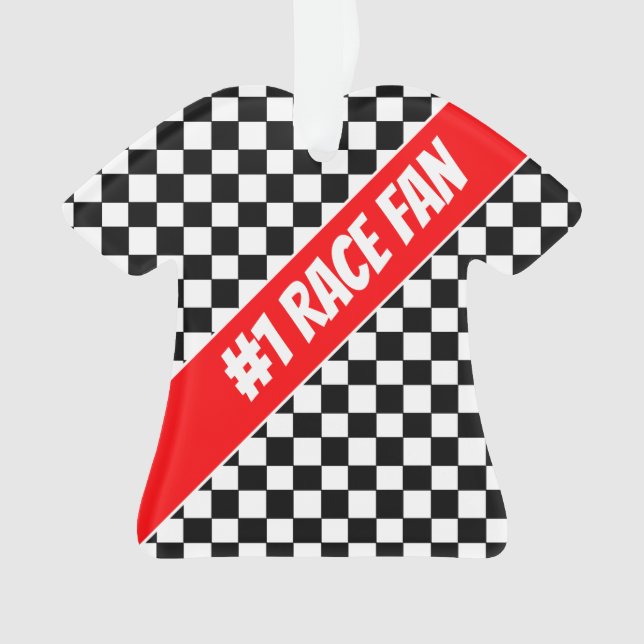 Check Design With Red Ornament (Front)