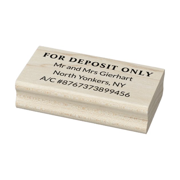 Check Endorsement For Deposit Only Modern Rubber Stamp Zazzle