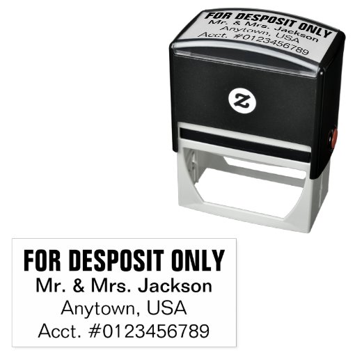 Check Endorsement Self-inking Stamp | Zazzle