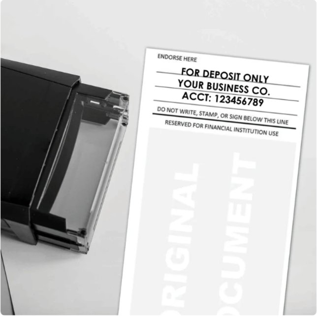 Check Endorsement Stamp-Custom Business Stamp (Creator Uploaded)