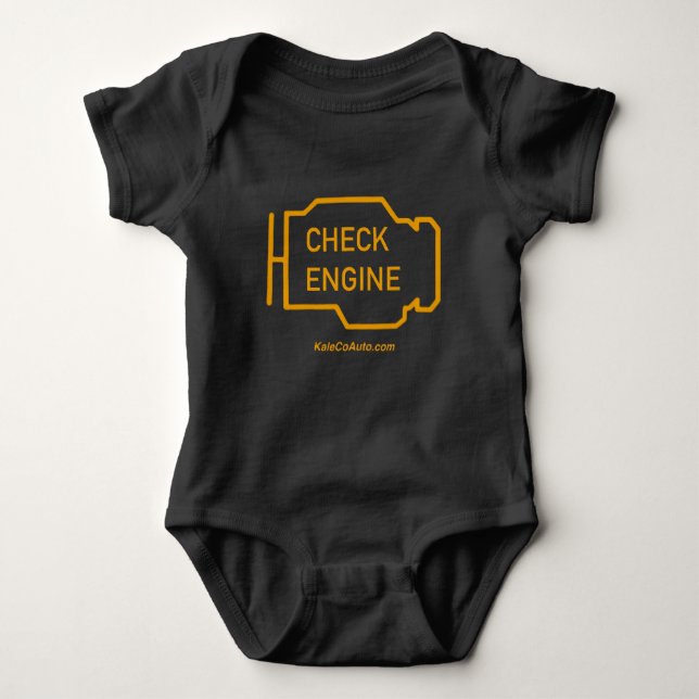 Check Engine  Baby Bodysuit (Front)
