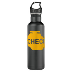 Check Engine Light Funny Automotive Mechanic Stainless Steel Water Bottle