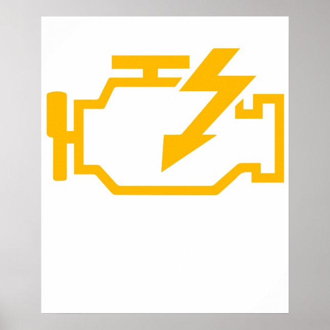 Check Engine Light Funny Mechanic Macanic Machanic Poster (Front)