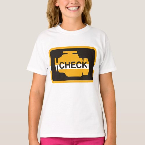 Check Engine Light Girls T_Shirt