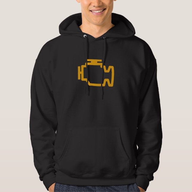 CHECK ENGINE LIGHT mechanic auto Hoodie (Front)