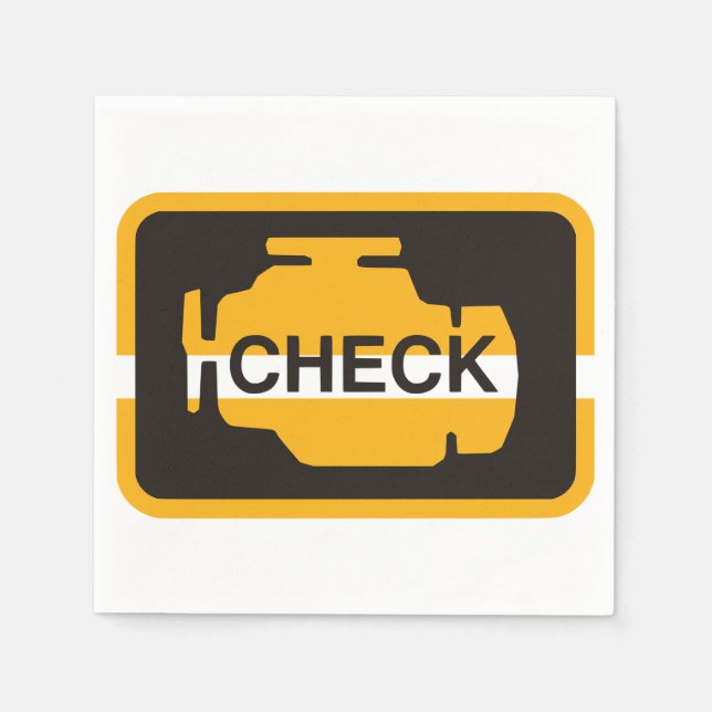Check Engine Light Paper Napkins (Front)
