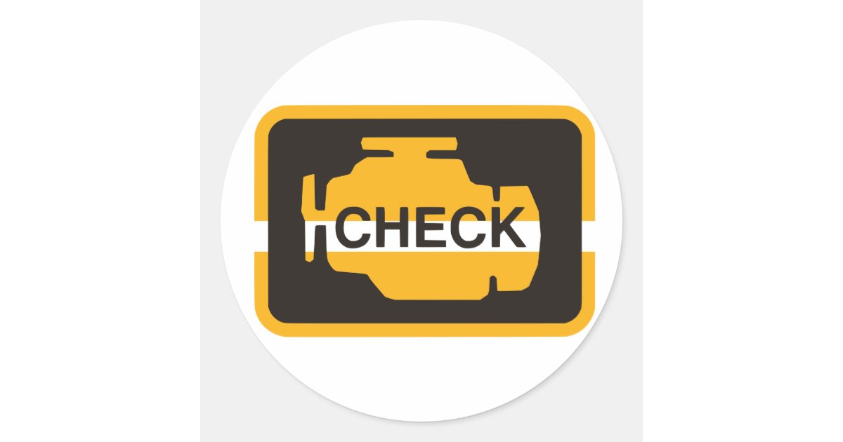 Translucent Check Engine Light Sticker Check Engine Light Stickers | Zazzle