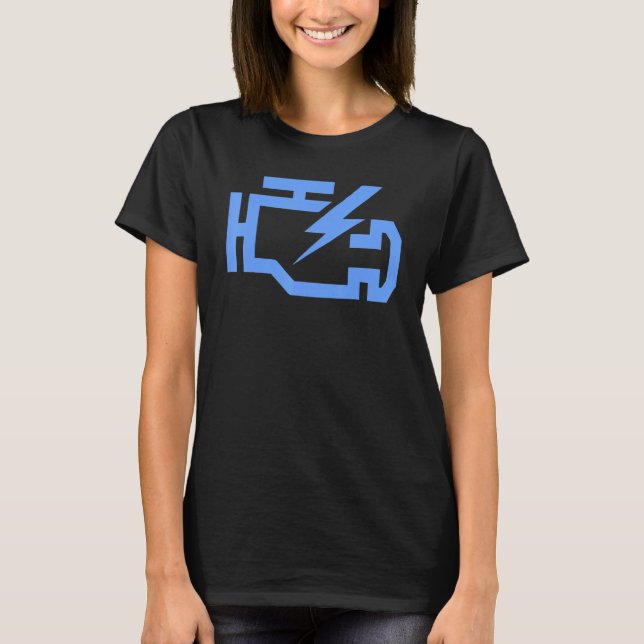 Check Engine Light Symbol Auto Mechanic Funny Car  T-Shirt (Front)