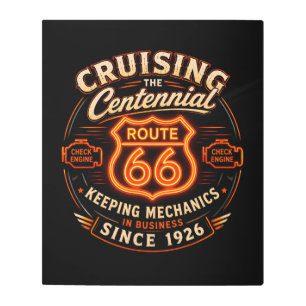 Check Engine Route 66 Centennial Humor Metal Print