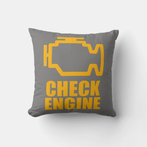 Check Engine  Throw Pillow