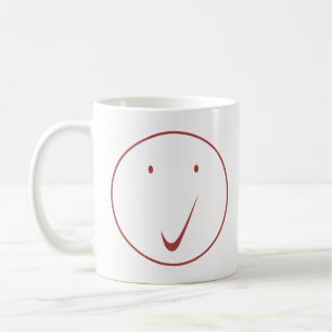 Check face - Tick, Transp/Red. Coffee Mug