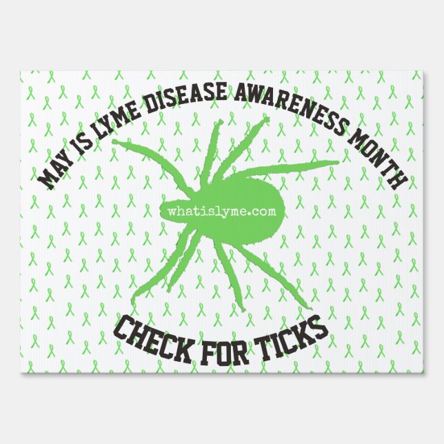 Check for Tiicks Lyme Awaareness  Month Yard Sign (Front)