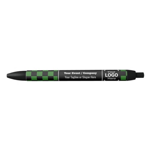 Check Green Company Logo Fun Conference Giveaway Black Ink Pen
