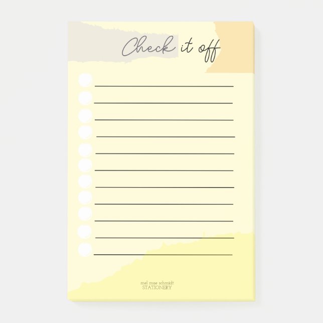 Check it off Notepad  (Front)