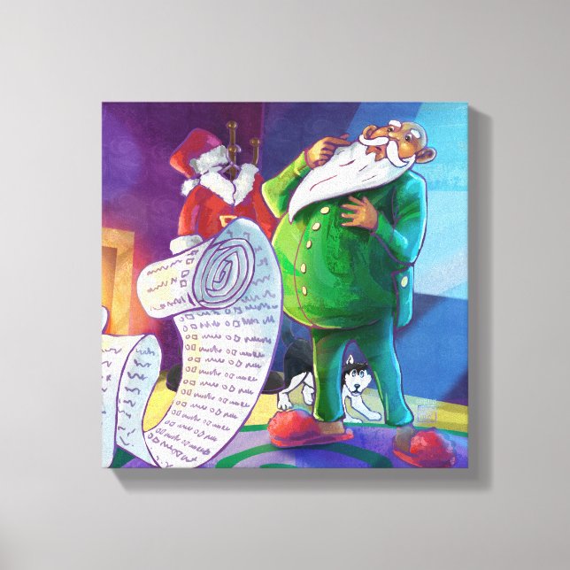 Check it Twice Santa Canvas Print (Front)