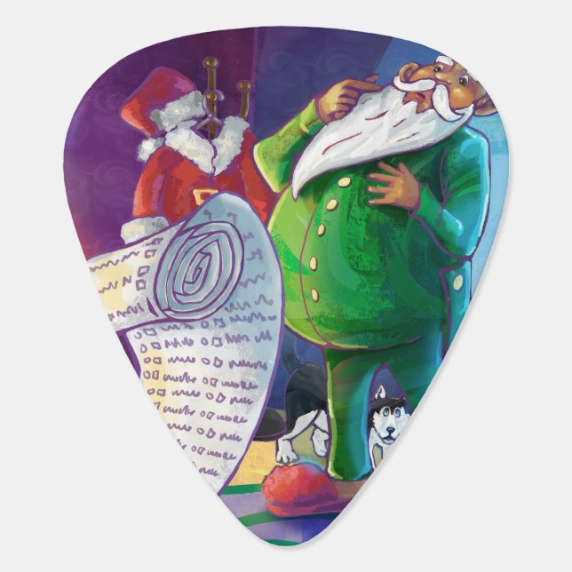Check it Twice Santa Guitar Pick (Back)