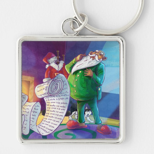 Check it Twice Santa Keychain (Front)