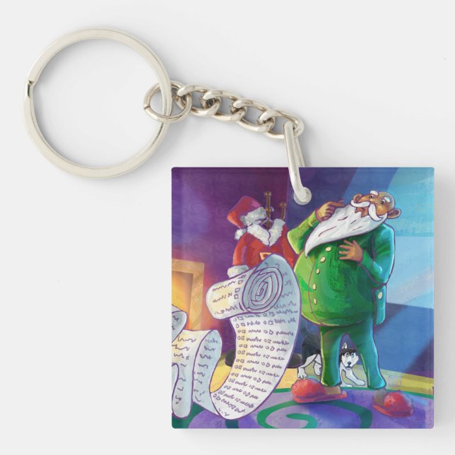 Check it Twice Santa Keychain (Front)