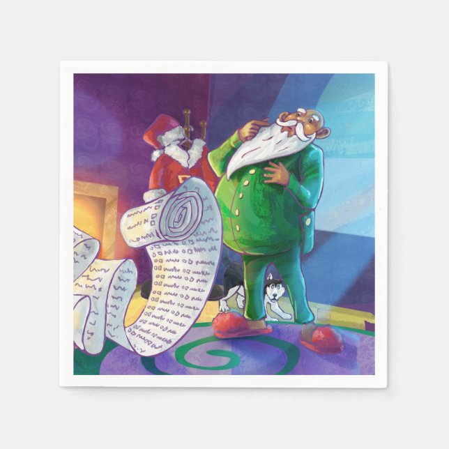 Check it Twice Santa Paper Napkins (Front)