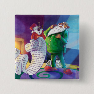 Check it Twice Santa Pinback Button