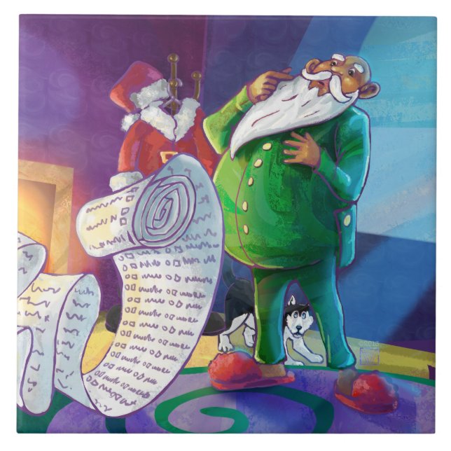 Check it Twice Santa Tile (Front)