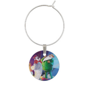 Check it Twice Santa Wine Charm