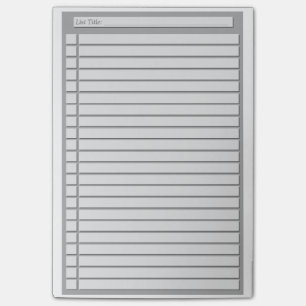 Check List (custom color) Post-it Notes
