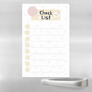 Check List Magnetic Dry Erase Sheet