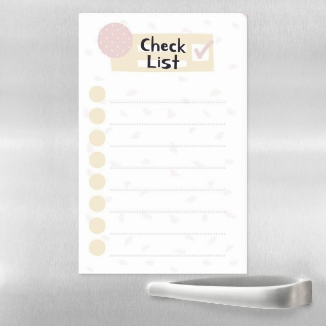 Check List Magnetic Dry Erase Sheet (In Situ)