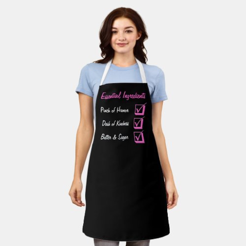 Check List of Essential Ingredients Customizable A Apron