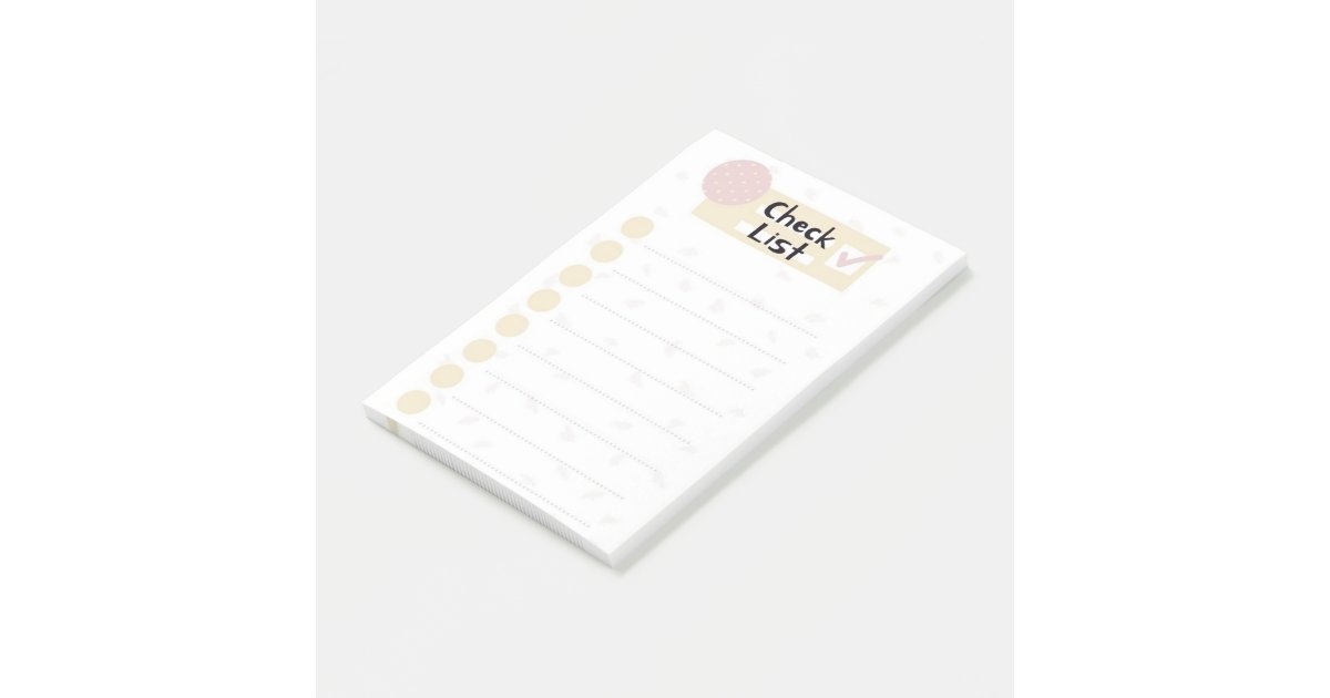 Check List Post-it Notes | Zazzle