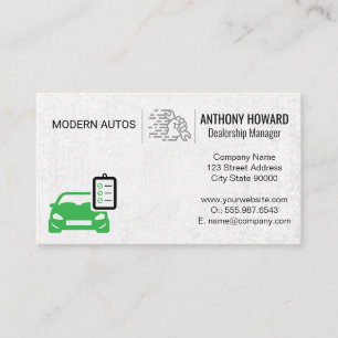 Check List Smog Technician Business Card