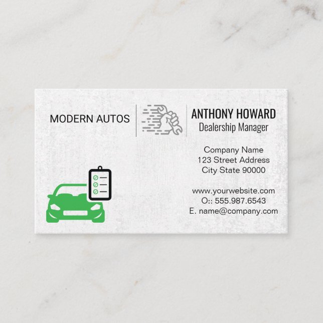 Check List Smog Technician Business Card (Front)