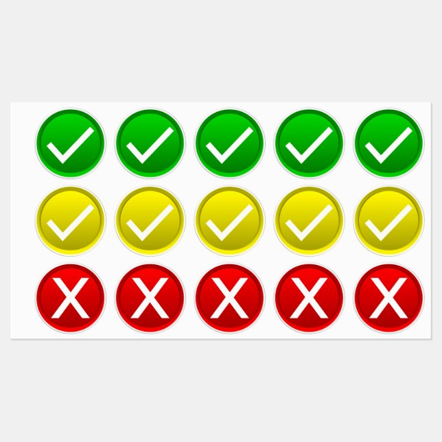 Check Mark and Red X Labels (Sheet)