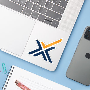 Check mark Letter X Monogram Sticker