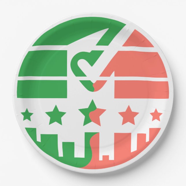 Check Mark of Unity Paper Plates (Front)