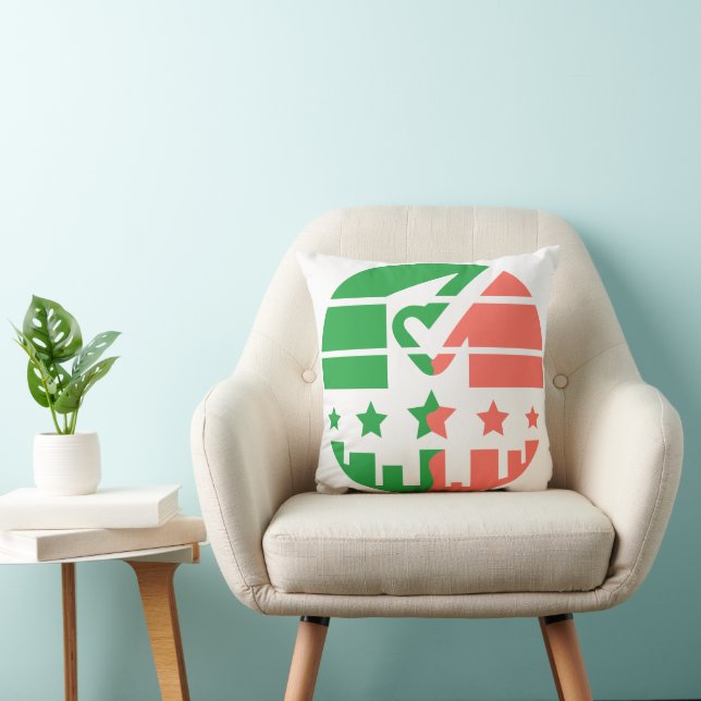 Check Mark of Unity Throw Pillow (Chair)