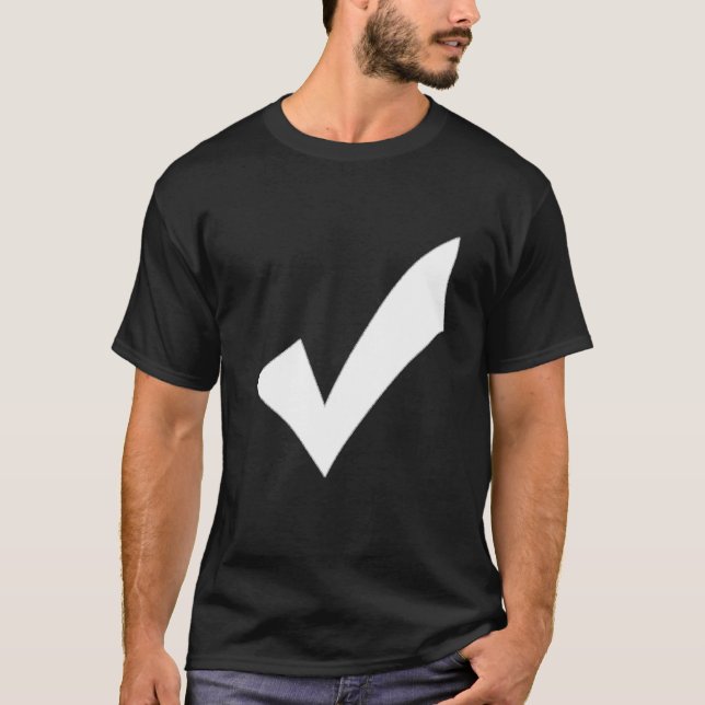 check mark with particle edge T-Shirt (Front)