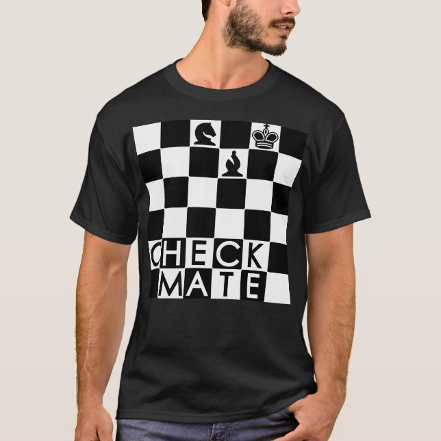Check Mate Checkerboard Chess Checker Game T-Shirt (Front)