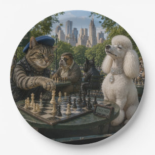 Check Mate in Central Park Paper Plates