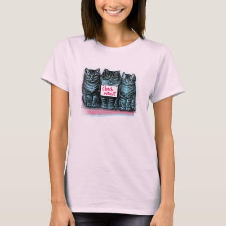 'check Meowt' Cute Vintage Cats Tee