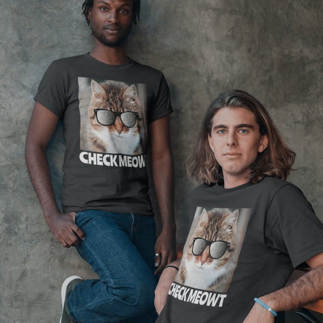 Check Meowt, Funny Mens Cat T-shirt (Creator Uploaded)