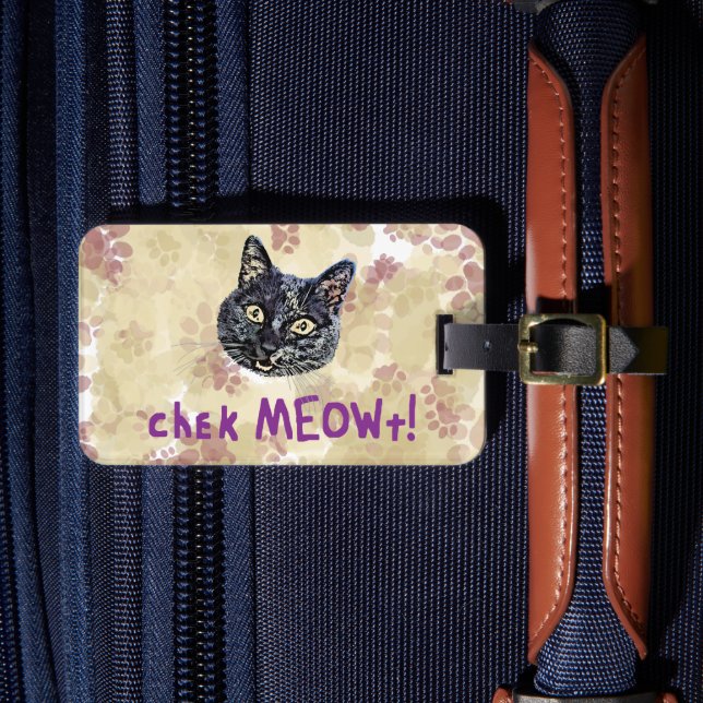 Check MEOWt Luggage Tag (Front Insitu 4)