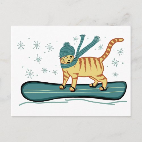 Check Meowt Surfer Tabby Cat CUSTOMIZE IT Postcard