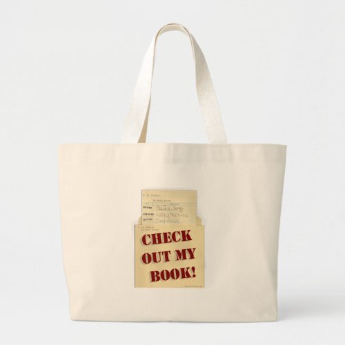 Check My Book Out Promotion Large Tote Bag