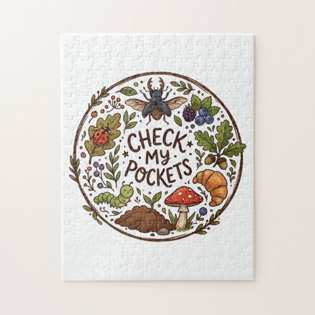 Check My Pockets – Funny Bug Catcher Jigsaw Puzzle (Vertical)