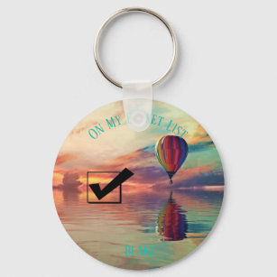 Check Off Hot Air Ballooning Your Name Keychain