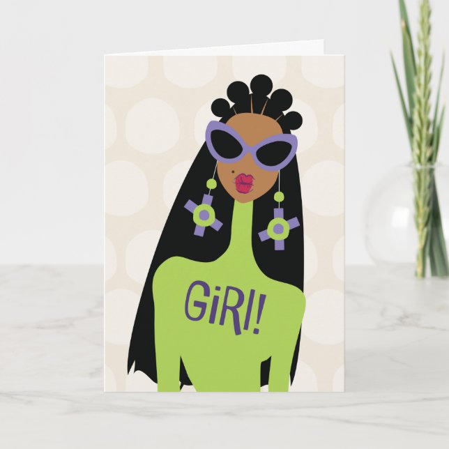 Check on your strong friends - Girl Thank You Card (Front)