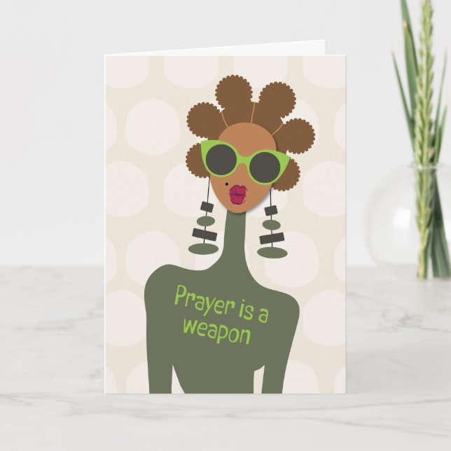 Check on your strong friends - Prayer is a weapon Thank You Card (Front)